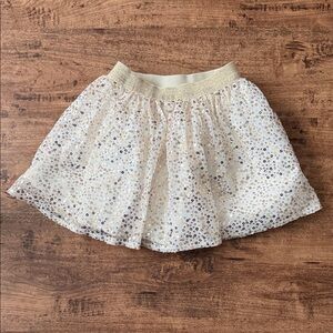 Sparkly ✨ Gold and White Skirt size 6 girls